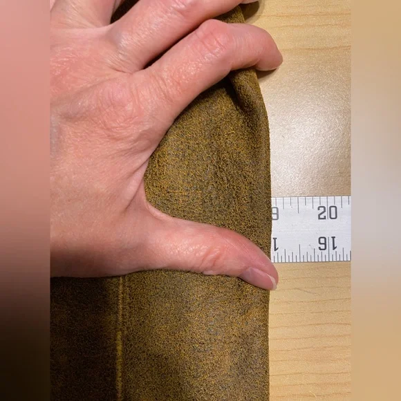 Y2K Wilsons Leather Distressed Leather Jacket Vintage Tan Large - Picture 7 of 8